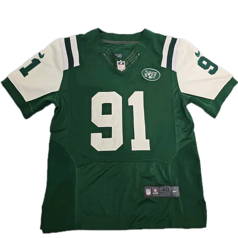 Nike New York Jets Jersey Men's Medium 40 Richardson #91 Short Sleeve Football